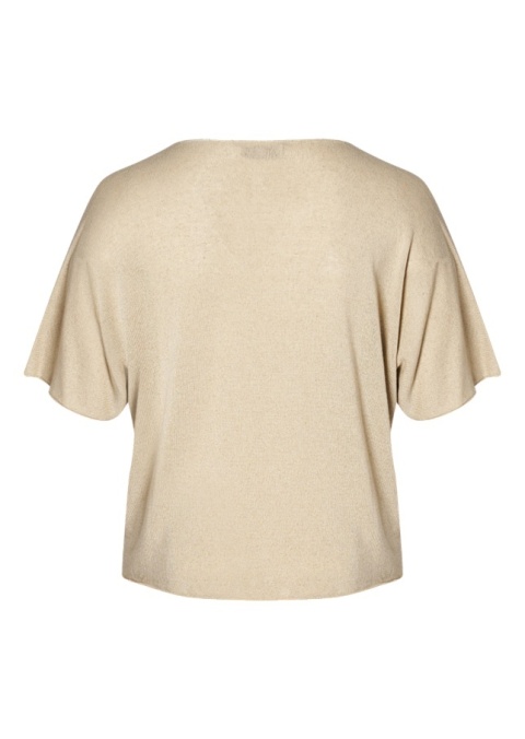 PONT NEUF ŚLICZNYA BLUZKA DZIANINA BEŻOWA V115