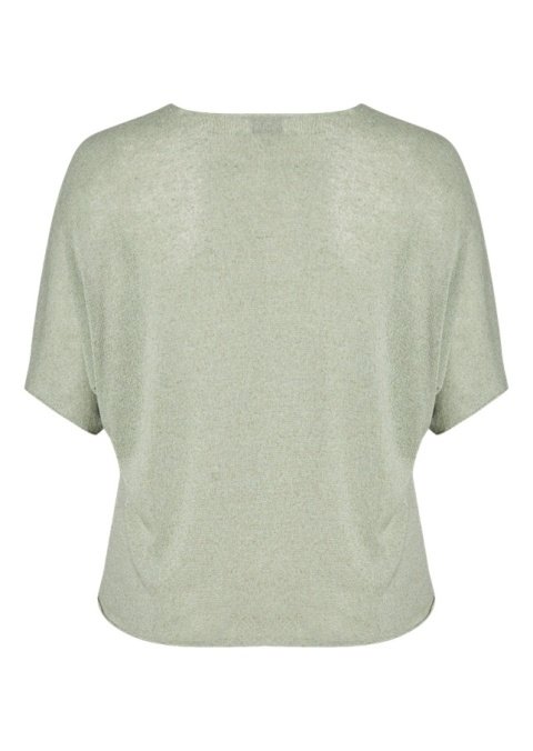 PONT NEUF ŚLICZNYA BLUZKA DZIANINA ZIELONA V115