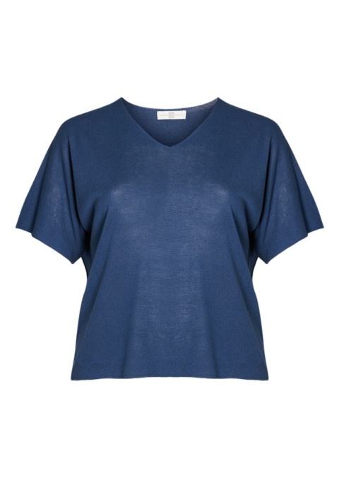 PONT NEUF ŚLICZNYA BLUZKA DZIANINA GRANATOWA V115