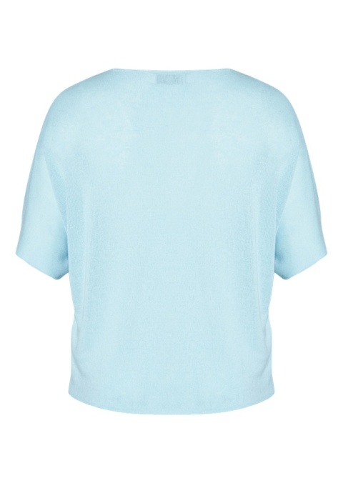 PONT NEUF ŚLICZNYA BLUZKA DZIANINA BŁĘKITNA V115