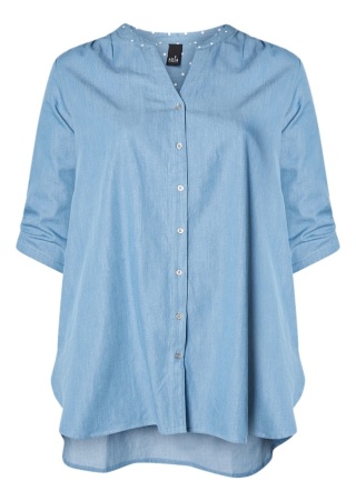 ADIA NIEBIESKA TUNIKA KOSZULOWA A458