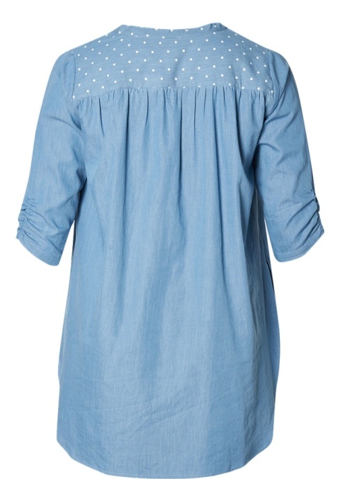 ADIA NIEBIESKA TUNIKA KOSZULOWA A458