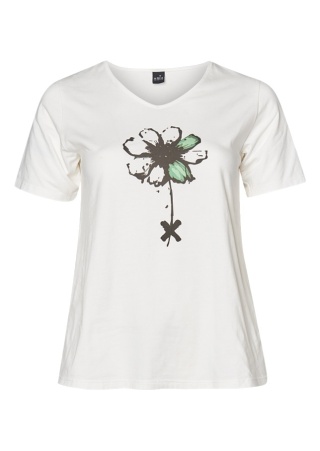 ADIA KLASYCZNY BIAŁY T-SHIRT NADRUK A461