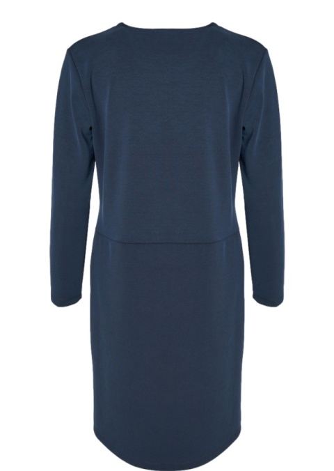 ELTON ELEGANCKA KLASYCZNA GRANATOWA SUKIENKA E913