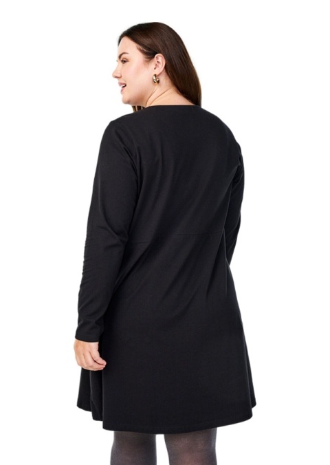 ZIZZI KLASYCZNA CZARNA SUKIENKA BAWEŁNA 036I