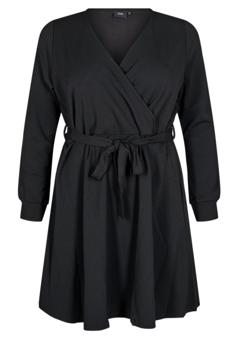 ZIZZI CZARNA SUKIENKA KOPERTOWA WIĄZANIE 146F