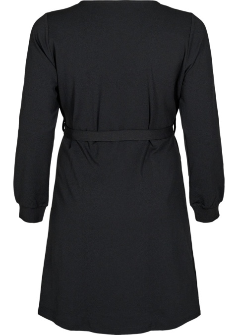 ZIZZI CZARNA SUKIENKA KOPERTOWA WIĄZANIE 146F