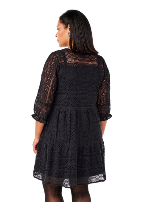 ZIZZI CZARNKA KORONKOWA SUKIENKA TUNIKA 520A