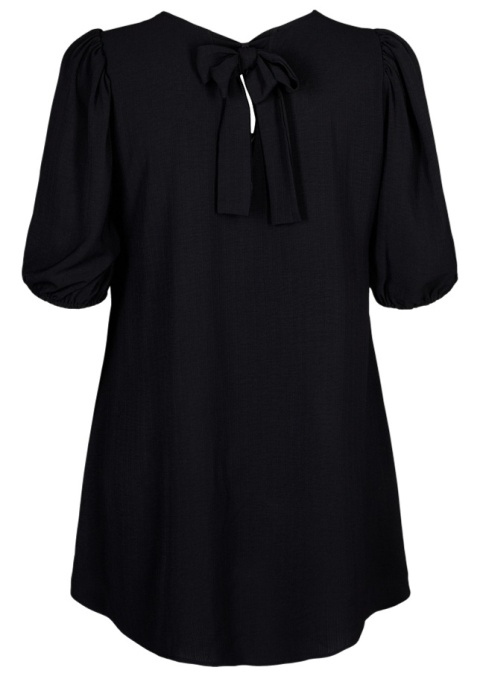 ZIZZI CZARNA KRÓTKA SUKIENKA TUNIKA KOKARDA 413C