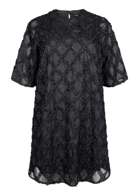 ZIZZI ELEGANCKA CZARNA SUKIENKA TEKSTURA 296A