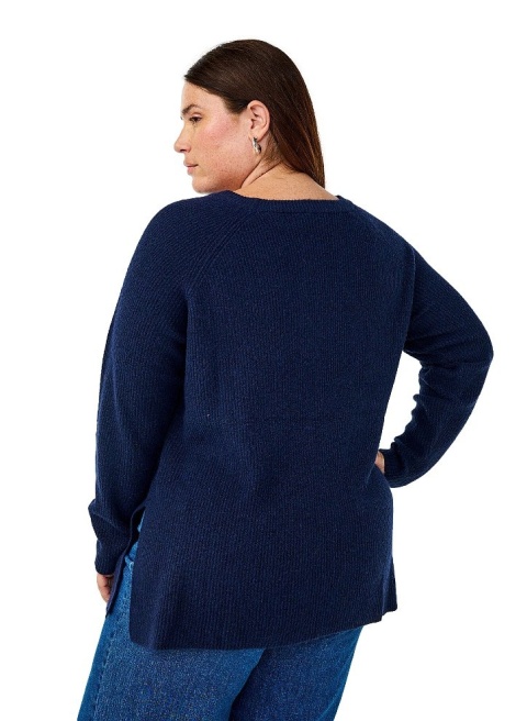 ZIZZI GRANATOWA BLUZKA SWETER DZIANINA 279D
