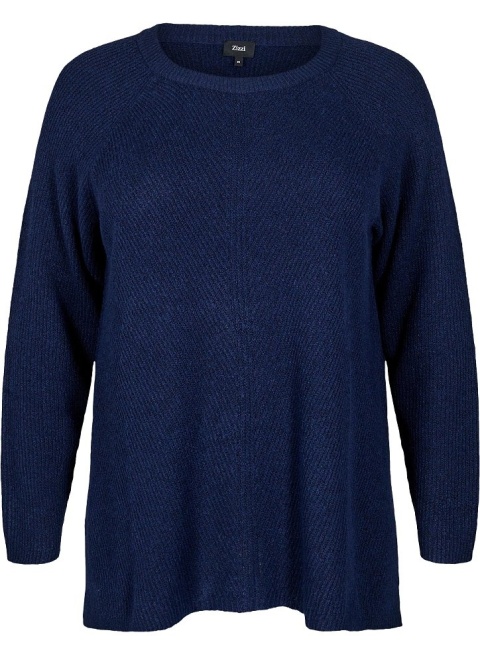 ZIZZI GRANATOWA BLUZKA SWETER DZIANINA 279D