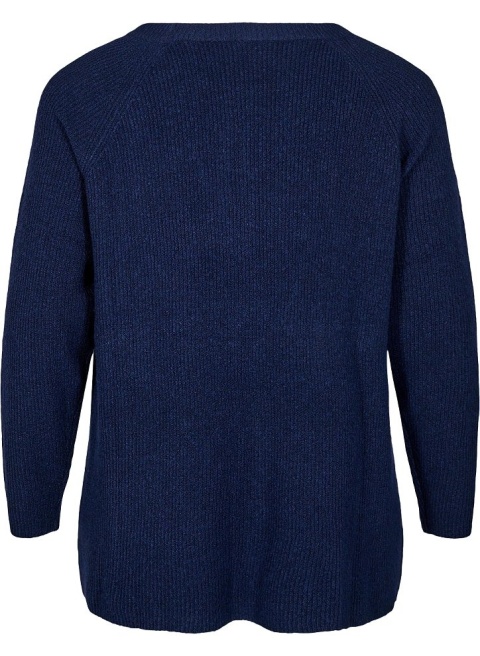 ZIZZI GRANATOWA BLUZKA SWETER DZIANINA 279D