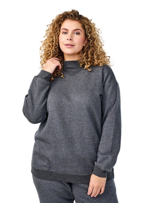 ZIZZI WYGODNA SZARA BLUZA BAWEŁNA 085A