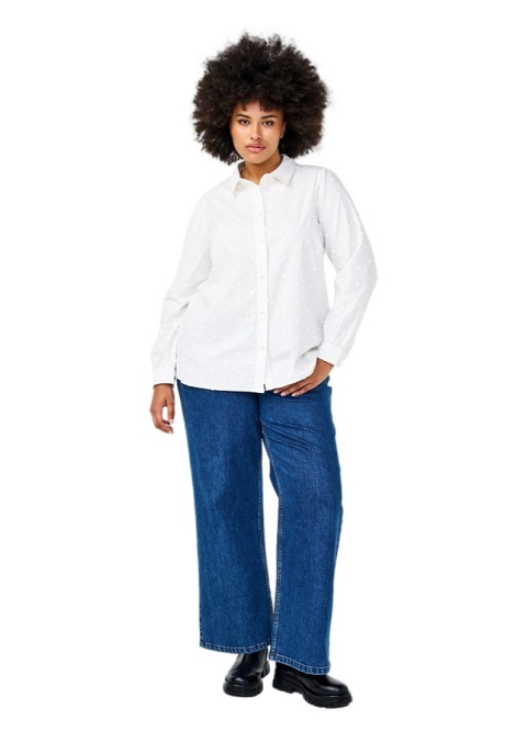 ZIZZI KLASYCZNA BIAŁA KOSZULA BAWEŁNA WZÓR 533A