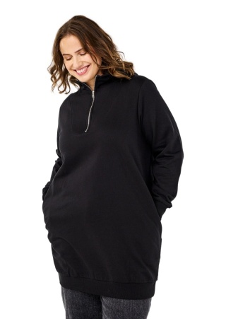 ZIZZI CZARNA WYGODNA BLUZA TUNIKA KAPTUR 158F