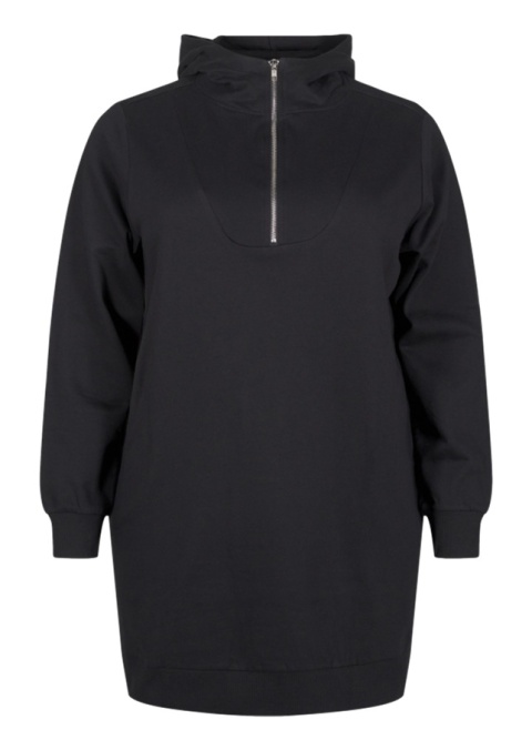 ZIZZI CZARNA WYGODNA BLUZA TUNIKA KAPTUR 158F