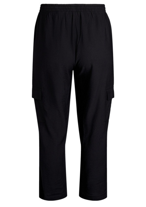 ZIZZI CZARNE SPODNIE BOJÓWKI PROSTA NOGAWKA 496D