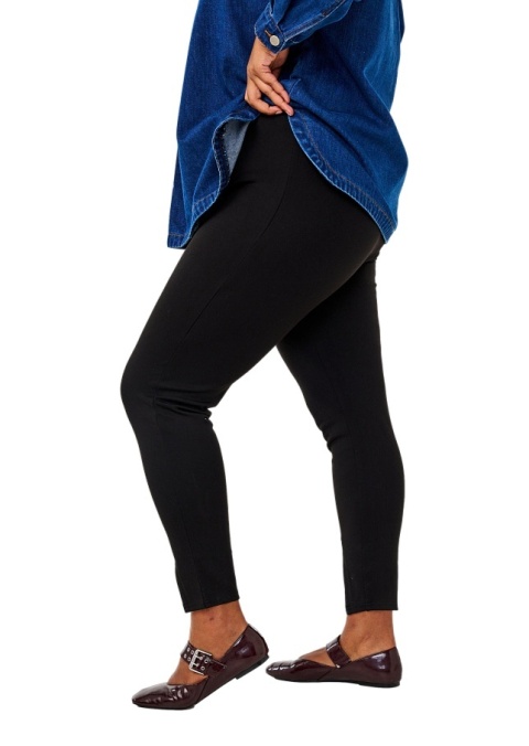 ZIZZI WYGODNE CZARNE SPODNIE LEGGINSY ROZCIĘCIA 432A