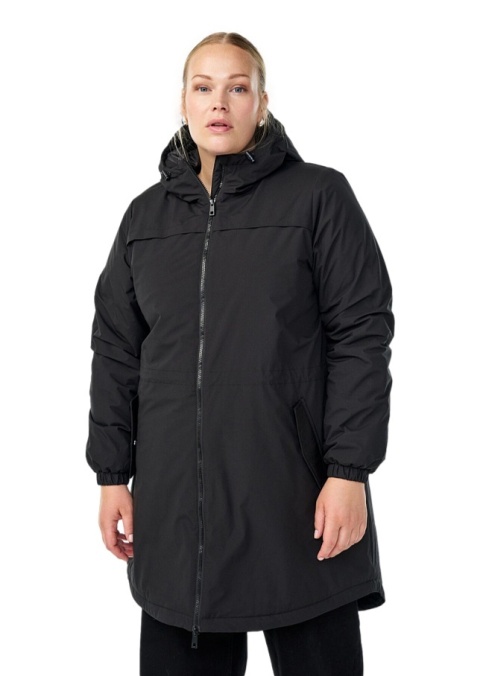 ZIZZI CZARNA OCIEPLANA KURTKA PARKA 458A