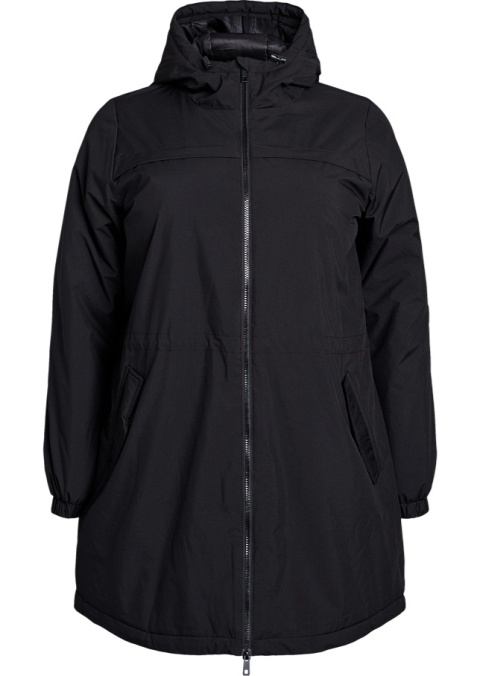 ZIZZI CZARNA OCIEPLANA KURTKA PARKA 458A