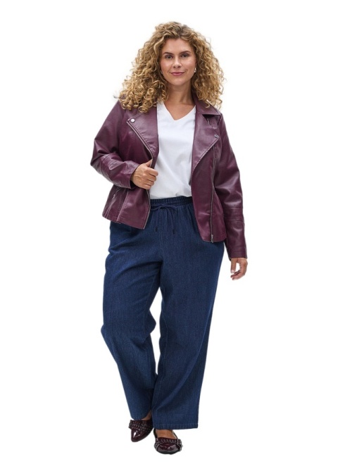 ZIZZI BORDOWA KURTKA RAMONESKA IMITACJA SKÓRY 243A