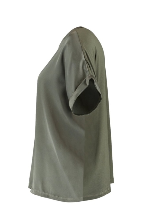Z-ONE ELEGANCKA BLUZKA SATYNA KHAKI ZO97