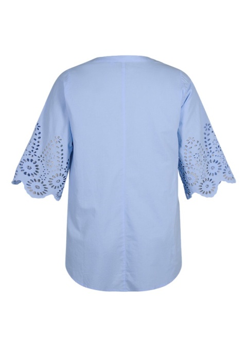 ZIZZI NIEBIESKA BLUZKA ANGIELSKI HAFT BAWEŁNA 851B