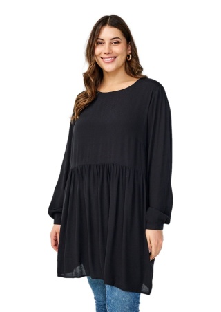 ZIZZI CZARNA TUNIKA SUKIENKA WISKOZA 057W