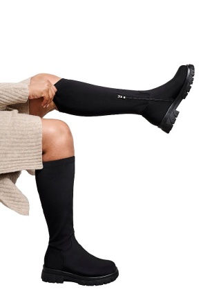 ZIZZI CZARNE BUTY KOZAKI WYSOKIE 030A