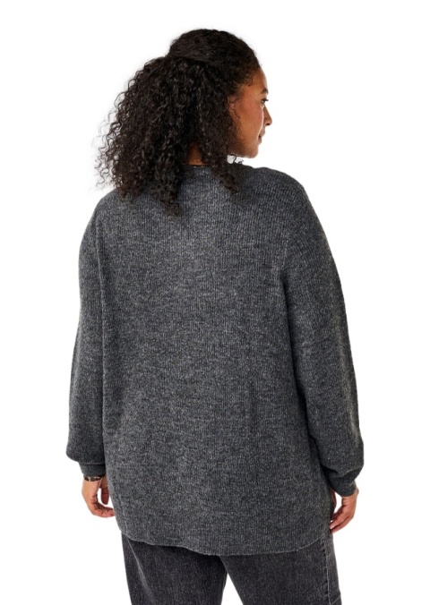 ZIZZI CIEMNY TURKUSOWY DZIANINOWY SWETER 192A