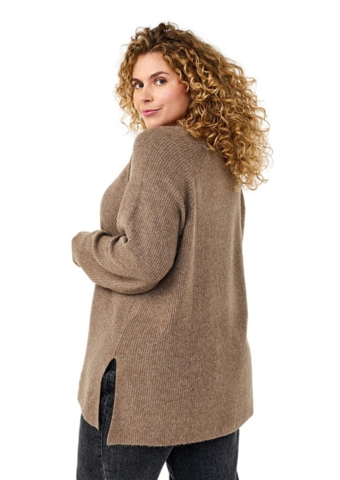 ZIZZI BEŻOWA BLUZKA SWETER DZIANINA 279D