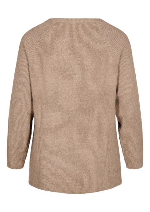 ZIZZI BEŻOWA BLUZKA SWETER DZIANINA 279D