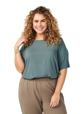 ZIZZI KLASYCZNA ZIELONA BLUZKA WISKOZA 048A