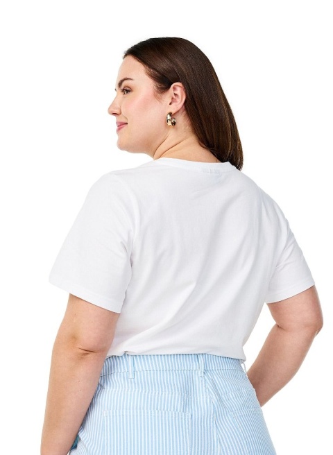 ZIZZI KLASYCZNY BIAŁYY T-SHIRT BAWEŁNA 185A