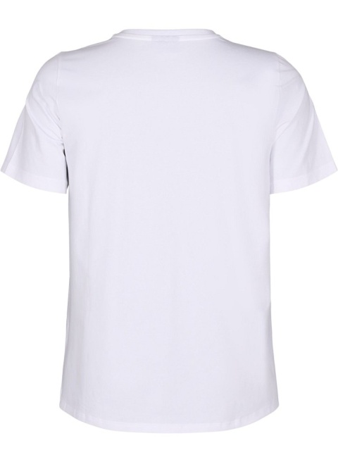ZIZZI KLASYCZNY BIAŁYY T-SHIRT BAWEŁNA 185A