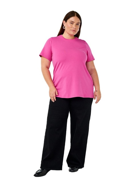 ZIZZI KLASYCZNY RÓŻOWY T-SHIRT BAWEŁNA 185A