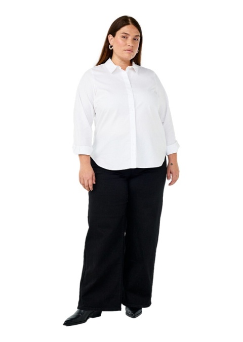 ZIZZI BIAŁA KOSZULA GUZIKI BAWEŁNA 065A