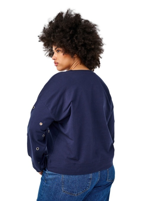 ZIZZI ORYGINALNA GRANATOWA BLUZA OCZKA 423A