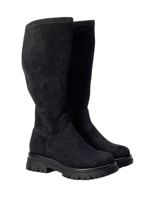 ZIZZI MODNE BUTY KOZAKI BOTKI ZAMSZOWE NA SUWAK 030C
