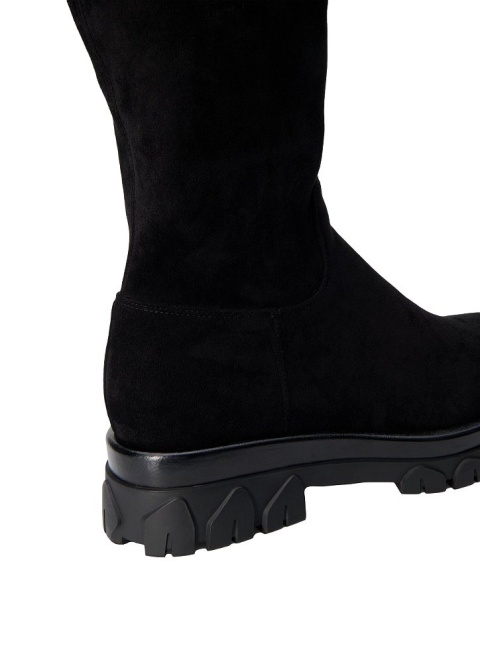 ZIZZI MODNE BUTY KOZAKI BOTKI ZAMSZOWE NA SUWAK 030C