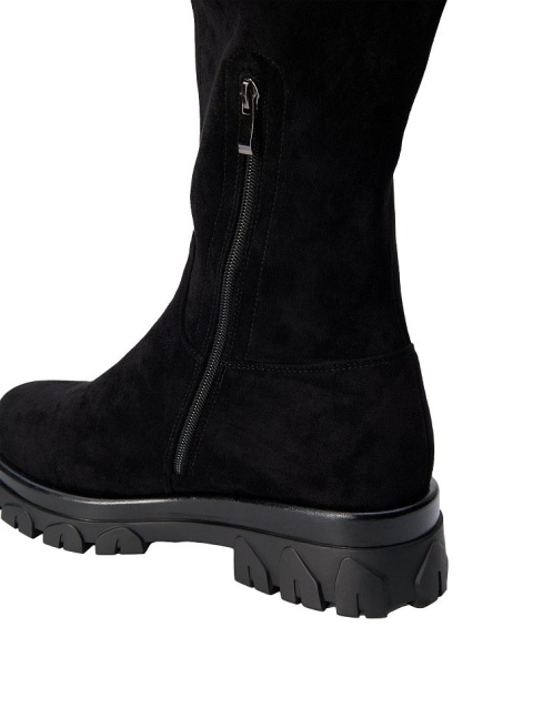 ZIZZI MODNE BUTY KOZAKI BOTKI ZAMSZOWE NA SUWAK 030C