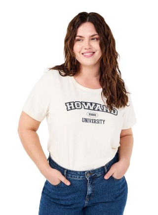 ZIZZI MODNY BIAŁY T-SHIRT NADRUK BAWEŁNA 294B