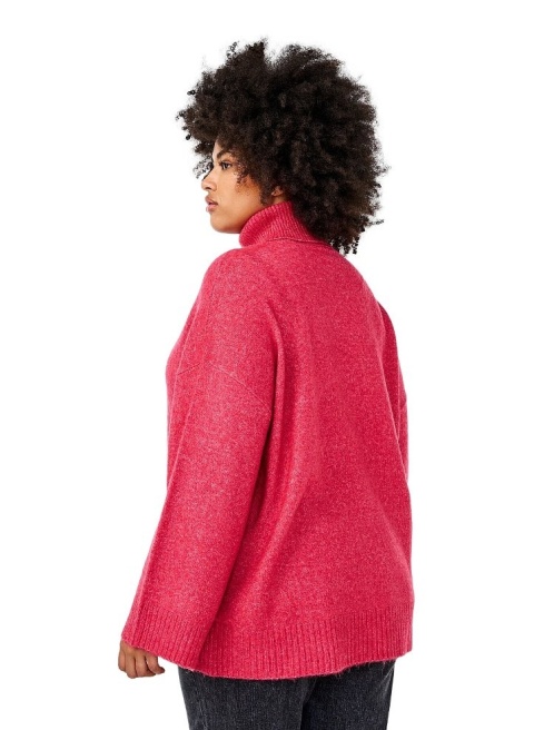 ZIZZI MODNY RÓŻOWY GOLF SWETER DZIANINA 405J