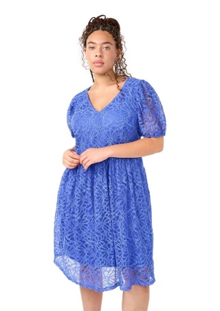 ZIZZI NIEBIESKA ELEGANCKA SUKIENKA KORONKA 234B