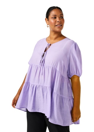 ZIZZI PIĘKNA LILIOWA BLUZKA TUNIKA WISKOZA 970A