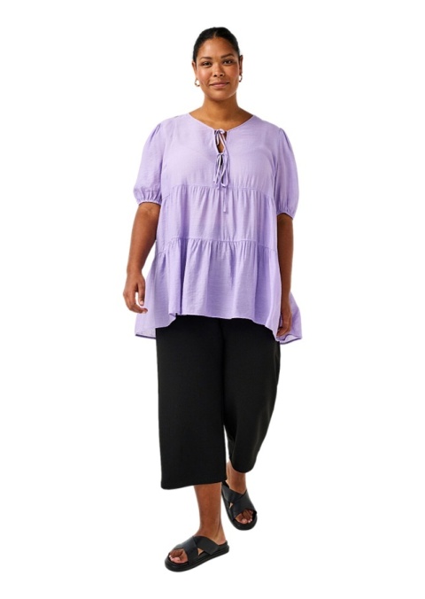 ZIZZI PIĘKNA LILIOWA BLUZKA TUNIKA WISKOZA 970A