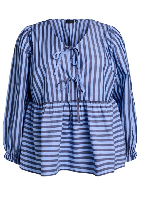 ZIZZI PIĘKNA NIEBIESKA BLUZKA WZÓR BAWEŁNA 498A