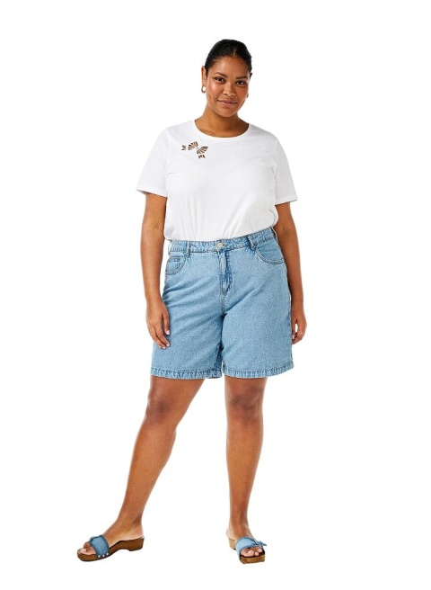 ZIZZI PIĘKNY BIAŁY T-SHIRT BLUZKA BAWEŁNA 584A