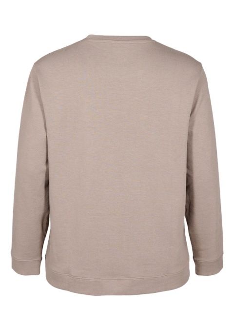 ZIZZI KLASYCZNA BRĄZOWA JEDNOLITA BLUZA 061A